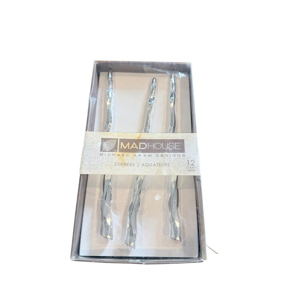 Michael Aram Designs Madhouse Plastic Silver Swanky Stirrers